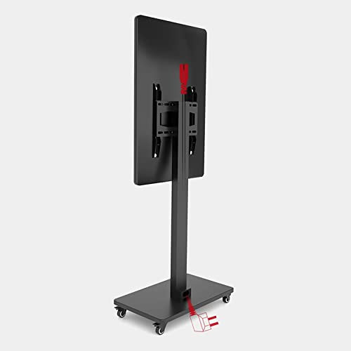 GGZONE Chariot de télévision Mobile avec Roues pour écran de 32 à 65 Pouces, Support de télévision à roulettes réglable en Hauteur pouvant Supporter jusqu'à 100 kg / 220 LB, Max Vesa 400 x 400 mm
