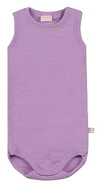 Dilling Baby Body ohne Ärmel aus Merinowolle Violette Orchidee 56