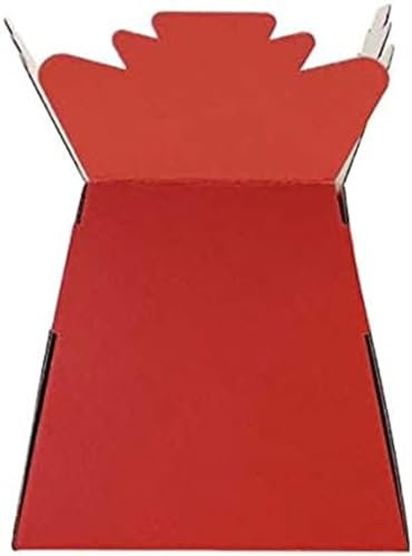 Floralcraft Hand-Tied Living Vase Florist Bouquet Box, Presentation/Transporter Box/Flower Plant Aqua Boxes (Red, Pack of 10)