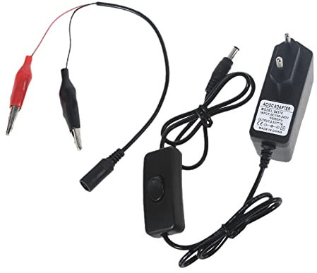 5,5 x 2,5 mm AC-Konverter-Adapter mit Schalter für 4,5 V 1 A Netzteil, Ersatz AAA AA C D Größe Batterie-Eliminator