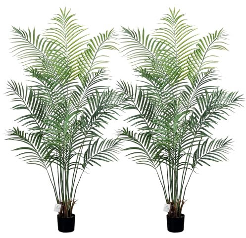 Leflos 165 cm Palmier Artificiel Dypsis Lutescens, Plante d'intérieur Seulement avec 15 Troncs détachables, déco pour Bureau, Magasin, Appartement et fête, 2-pièces