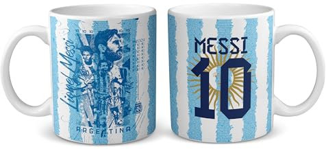 Messi. Taza cerámica conmemorativa de Lionel Messi en la selección Argentina de futbol, AFA. 325ml. 11oz. Diseños propios, únicos y originales en todos nuestros productos. Somos Sportivo Maglietta.