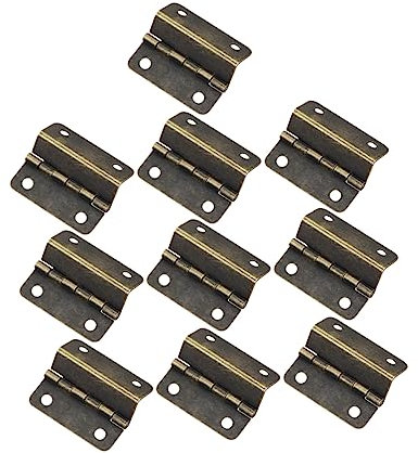 jojofuny 10pcs Three-fold Hinge Right-Angle Hinge Cupboard Hinges Brass Kitchen Hinges Photo Storage Dressing Mirror Hinges Brass Hinges Table Saw Iron Hinge Clamshell Right Angle
