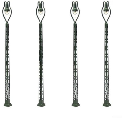 Sileduove 4 Stück Modelleisenbahn Lichter Gittermast Licht Spur N Licht Layout 1:160 Landschaft