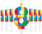 7 Pcs Building Block Themed Birthday Candles Set 6 Building Blocks Candles and 1 Number Candle Cake Topper for Building Block Party Decoration Supplies (Number 8)