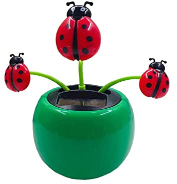 Anulely Figurines solaires dansantes, fleurs dansantes, fleurs solaires vacillantes, décoration de tableau de bord, pot de fleurs solaire pour voiture, bureau