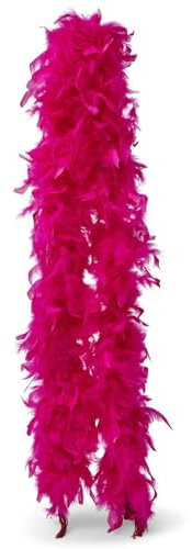 Runesol Boa plume rose fluo, 50 grammes de plumes de dinde, 1,8 mètres, Boas rose fuchsia pour soirée, fêtes, déguisements, accessoires festival, fierté, marches LGBT