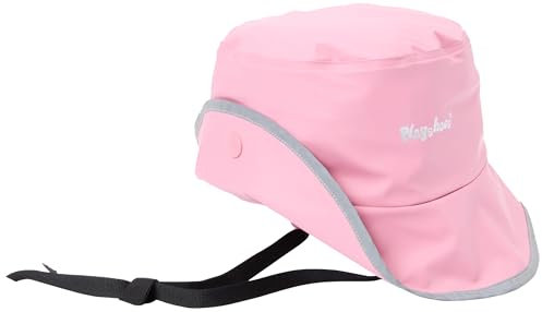 Playshoes Südwester Fleece-Futter Unisex Kinder Regenhut, Rosa Fleece, 52-56