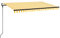 Willood Automatische Markise mit LED & Windsensor Gelb 450 x 300 cm Balkon terrasse ausziehbar
