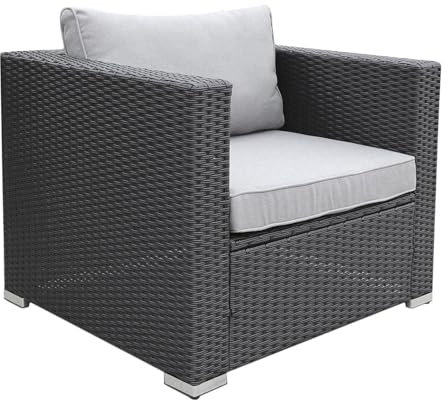 Calma Lux® Frei kombinierbare Einzelteile für Gartenmöbel Sitzgruppe Lounge Sitzgarnitur DIY aus Poly Rattan freie Wahl (Sessel)