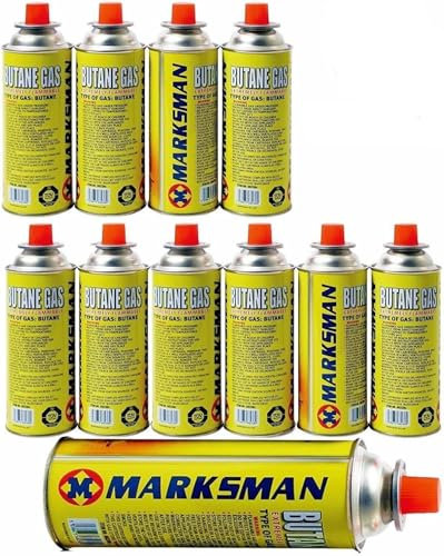 8x Butane Gas Bottles Canisters - Portable Stove, Cooker, Grill, Heater, Weed Wand Refill Fuel