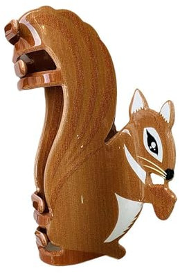 Haarklammer in Form eines Herbst-Eichhörnchens, Haarklammern, Zelluloid-Kiefer-Clips, Herbst-Haarklammern, niedliche Eichhörnchen-Form, Haarklammer, Bananen-Clips, Haarschmuck für mittelgroßes Haar