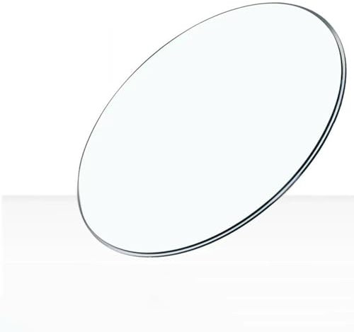 BVDHASDBT Plateau rond en verre trempé transparent de 91,4 cm, verre trempé de 1,27 cm d'épaisseur, plateau en verre trempé transparent pour table à manger, table basse, maison, bureau (80 cm)