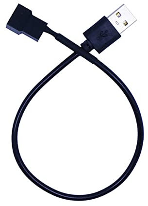 UHCPVHQQQ 3pin Or 4pin Fan to USB Adapter Cables 3/4 Pin Computer Pc Fan Power Cable Connector Adapter 5v 30cm Connect(3pin)