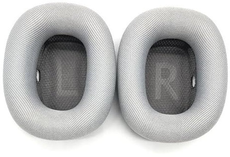 Ersatz-Ohrpolster-Abdeckung für AirPods Max, Ohrpolster-Kissen für Over-Ear-Kopfhörer,Memory Sponge Foam Ohrenschützer für Noise-Cancelling Headset - 1 Paar (Silber)