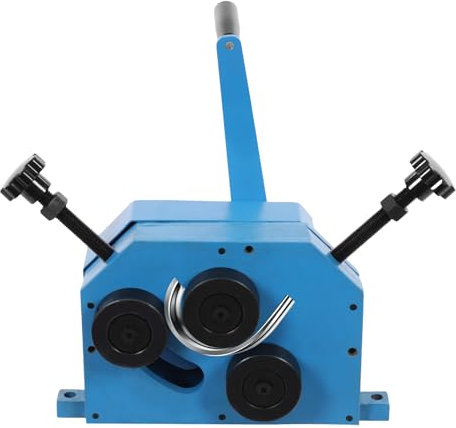 Manuelle Metall Biegemaschine, Rundbiegemaschine 3 Walzen, Metall Rundbiegegerät mit 70mm Biegeradius, geeignet zum Biegen von Stahlplatten, Flachstahl und Rundstahl