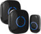 Wireless Doorbell & 2 Receivers Model CXR - Front Door Bell with 300m Range - Battery Operated, Wireless, Waterproof - 52 Ringtones, Black