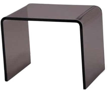 Baoblaze Acryl-Beistelltisch, transparenter Beistelltisch, Acryl-Hocker, Moderne U-förmige Wohnzimmermöbel, Acryl-Couchtisch, Acryl-Teetisch, Grau