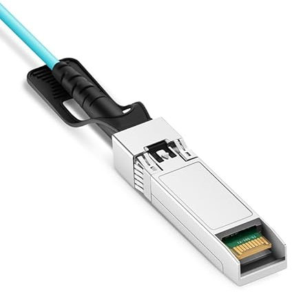 opteec® - 1M - Câble Fibre Optique Actif OM3 SFP+ à SFP+ AOC 10Gbit/s Renforcé - Rallonge/Jarretière Blindée - Compatible avec Freebox Ultra et Switch SFP 10G AOC - Garantie 10 Ans (Aqua, 1M)