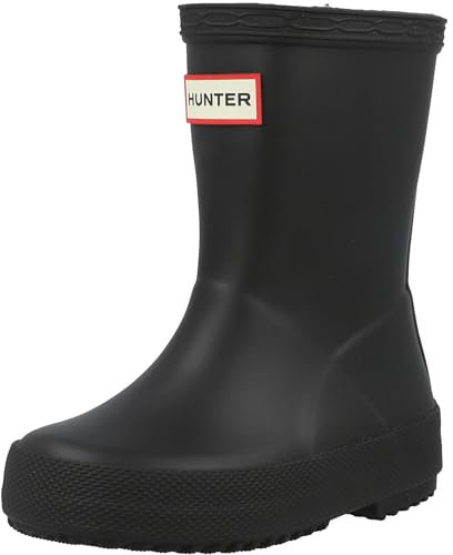 Hunter Kids First Boot Stivali Wellington Neri In Gomma - EUR 22
