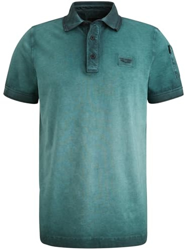 PME Legend Short Sleeve Polo Cold Dye Pique - Herren Poloshirt, Größe:M, Farbe:Green Gables
