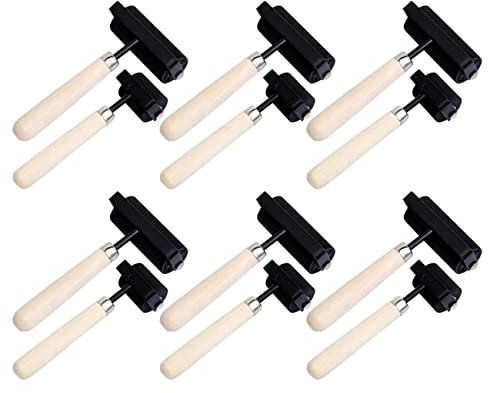 Janasiba 1,5 e 3 Duro Gomma Rullo Pesante Telaio In Acciaio Strumento Craft 12 Pezzi