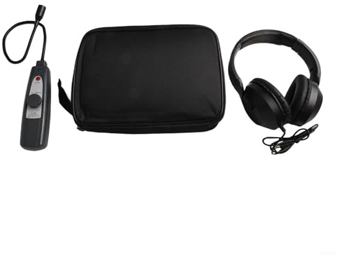 ZiStarlilife Detector de fugas ultrasónico con audífonos, detector de fugas de aire, buscador de ruido automotriz con auriculares para tuberías, aire acondicionado, detección de fugas de vidrio