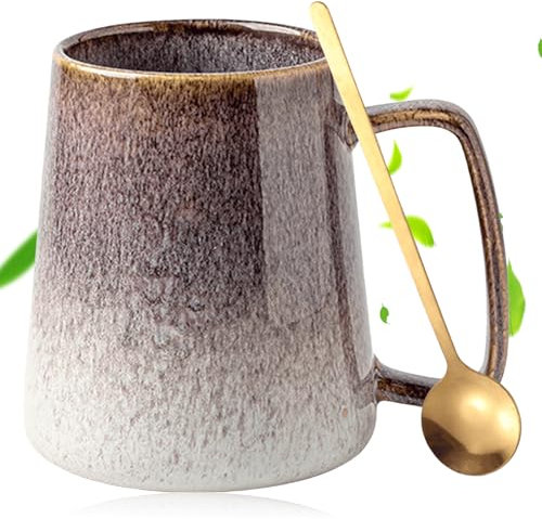 700ml Keramik-Kaffeetasse, große Tee- und Milchkaffeetasse für Büro und Zuhause - Ideal für Kakao, Cappuccino, Latte und Müsli - Spülmaschinenfest & mikrowellengeeignet (Grau)