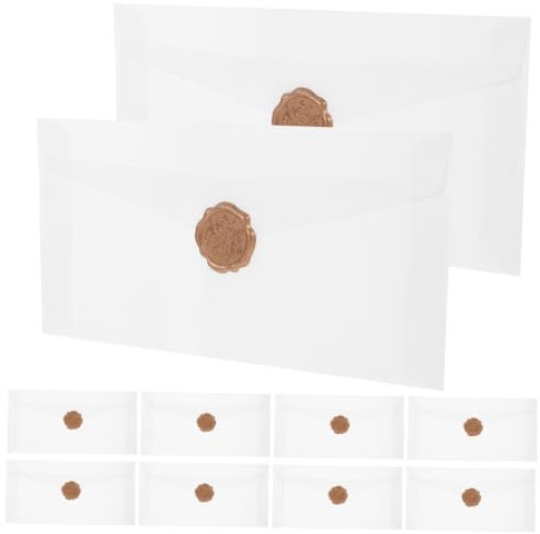 ARTIBETTER 10 Satz Klarsichtumschläge für Karten Multifunktionale Briefumschläge für Einladungen und Aufbewahrung Transparent für Partys und Festlichkeiten