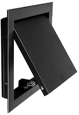 Revisionsklappe Schwarze Zugangstür für Trockenbau Druckknopf Öffnen, Abnehmbare Zugangsplatte mit Rahmen und Platte, Versteckte Zugangsplatte zum Dachboden, Tür Zum Wäscheschacht(30x30cm(12x12in))