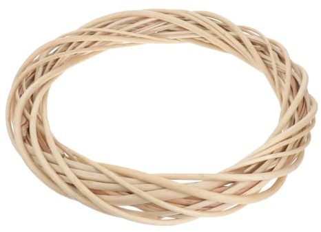 Handmade Vine Branch Wreath Wooden Twig Decorative Wall Home Décor | Rustic Beige Finish, Strong Hand Woven Build, Suitable for Parties, Christmas, Easter, Halloween, Thanksgiving
