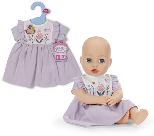 BABY born Kleid Waldmotiv für 43 cm Puppen mit Stickerei | Stickerei im Waldmotiv, passend für 43 cm Puppen