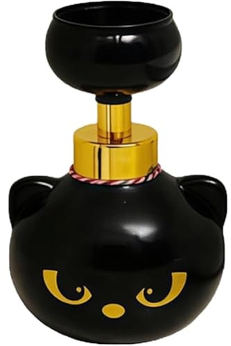 Opatiny Cute for Cat Paw Foam Soap Dispenser, Refillable Hand Soap Pump with Adorable Flower Design Bathroom and Kitchen Decor, for Black