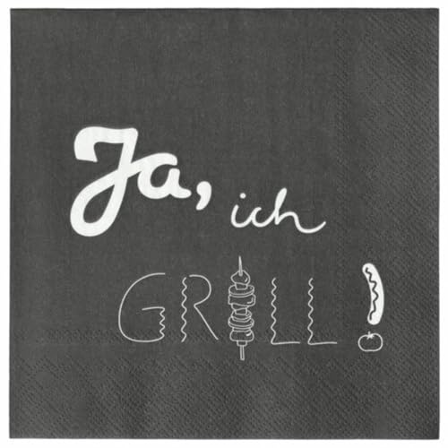 Räder Serviette Ja, ich grill! 20 Stück - Tischdeko für Grillabende