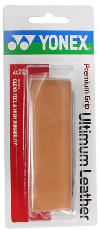 YONEX AC221 Tennis-Ersatzgriff, Premium Grip, Ultimate Leder, Braun