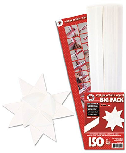 Karen Marie Klip: Quilling Papierstreifen Natur Weiß, 15x450mm, 120 g/m2, 150 Streifen Big Pack