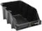 Perel Stapelbox, Lagerboxen Kunststoff, Sichtbox, Werkstatt Stapelbox Garage, Sichtlagerkasten zur Aufbewahrung Kleinteile, stapelbar, 217 x 360 x 155 mm, schwarz