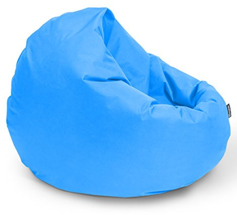 BuBiBag Sitzsack 2-in-1 Funktionen mit Füllung Sitzkissen Bodenkissen Kissen Sessel BeanBag (125cm Durchmesser, königsblau)