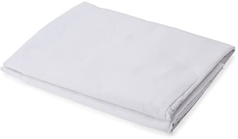 Cassa Luyton Couvre Sommier à Soufflets en Toile en Coton-Polyester Blanc - 180 x 200 cm