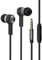 VEENAX M6 Auricolari con Filo, Cuffie In Ear con Cavo, Cuffiette con Filo e Microfono, Auricolare Stereo con Bassi Potenti per Telefono Cellulare Smartphone Computer PC Tablet MP3, Jack 3,5 mm, Nero