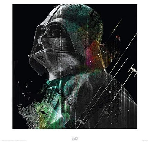Star Wars Rogue One Darth Vader Lines 40 x 40cm Kunstdruck
