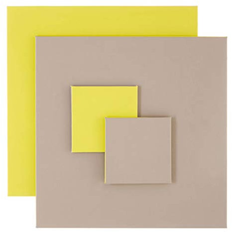 Geome Reverse Placemats and Coaster Sets, Leather Effect, Grey & Green - Set of 4