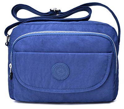 tuokener Petit Sac Bandouliere Femme Sac à Main Tissu Bandoulière Femmes Imperméable Saccoche Fille Pour Voyage,Bleu
