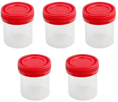 Romote 5x 40ml en plastique Graduierten KMH Mesureur stérile Récipient avec couvercle