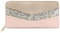 CRAZYCHIC - Portefeuille Paillettes Grande Capacité Femme - Compagnon Porte-Monnaie Long Bande Strass Brillant Cuir PU Multicolore - Plusieurs Compartiments Cartes - Tendance Mode - Rose Nude