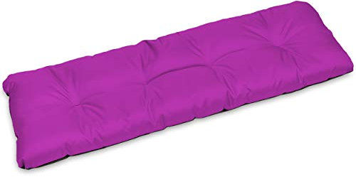 SuperKissen24. Sitzkissen Bankkissen Bankauflage für Gartenbank - 120x38 cm - Outdoor und Indoor - rosa
