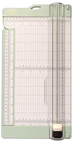 Vaessen Creative Papierschneider Mit Falzbrett 15x30,5cm, Mintgrün, für Scrapbooking und Karten Basteln