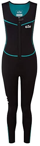 Gill Dynamische Lange Jane Ärmelloser Neoprenanzug 4-Wege-Stretch-Wärmeschutz für alle Wassersportarten Paddelbrett Kajakfahren Segeln Schwimmen Surfen 3 mm für Damen (Schwarz, 14)