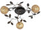 Lucande Deckenlampe Metall schwarz gold, Deckenstrahler Landhaus floral Blätterdesign ohne Leuchtmittel Deckenleuchte Küche Wohnzimmer Esszimmer