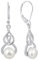 JO WISDOM Ohrringe Hängende Unendlichkeit Silber 925,Perlenohrringe Damen mit 3A Zirkonia mit 8mm Süßwasserperle,Schmuck für Frauen